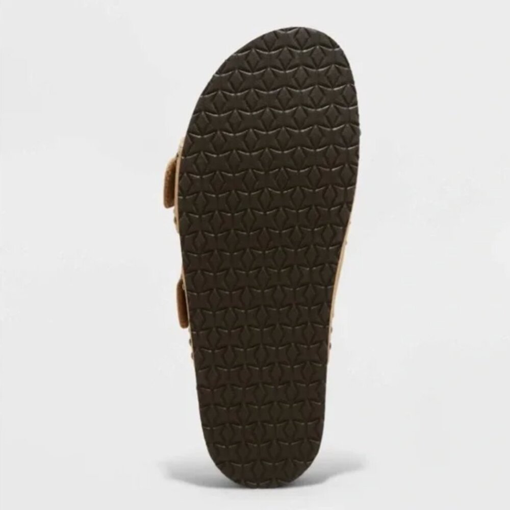 Universal Thread Devin Studded Footbed Sandals NWT Tan Size 10 - Picture 4 of 4